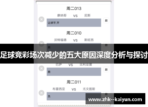 足球竞彩场次减少的五大原因深度分析与探讨